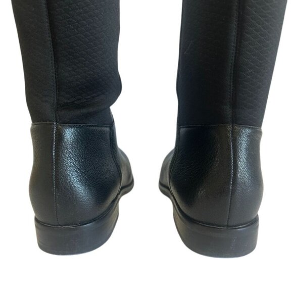 Cole Haan Dutchess Tall Leather Over-The-Knee Black Biker Riding Boots Size 7 - Picture 9 of 14